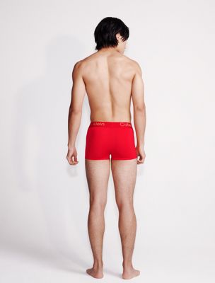 chinese red low rise trunk for men calvin klein