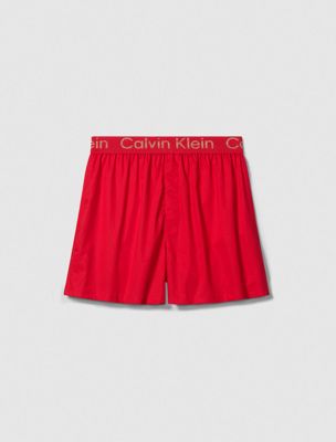 chinese red woven boxer for men calvin klein