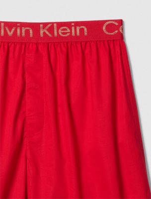 chinese red geweven boxershort voor heren - calvin klein