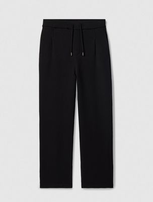 black lux terry sweatpants for men calvin klein