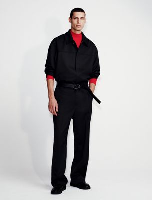 black tailored trousers for men calvin klein