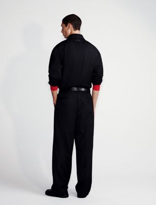 black tailored trousers for men calvin klein