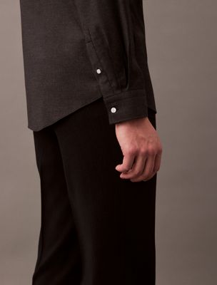 black beauty slim wool gabardine trouser for men calvin klein