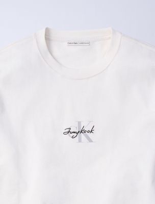 lily jung kook for calvin klein monologo t-shirt for men calvin klein