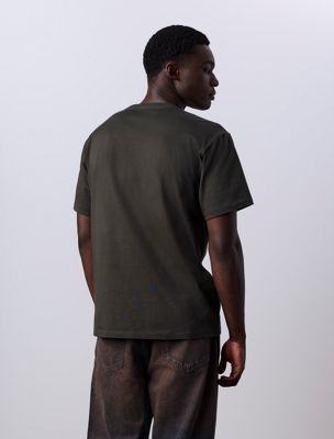 peat jung kook for calvin klein logo badge relaxed t-shirt for men calvin klein