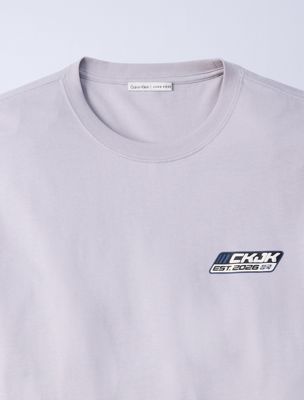 sterling jung kook for calvin klein logo badge relaxed t-shirt for men calvin klein