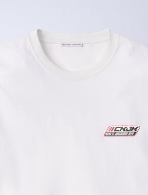 lily jung kook for calvin klein logo badge relaxed t-shirt for men calvin klein
