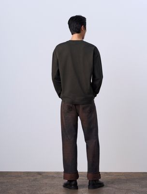 peat jung kook for calvin klein racing stripe relaxed t-shirt for men calvin klein