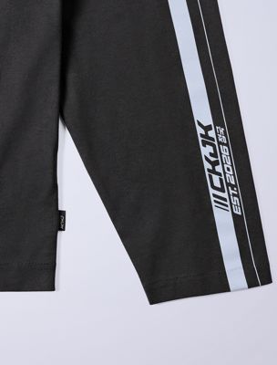 peat jung kook for calvin klein racing stripe relaxed t-shirt for men calvin klein