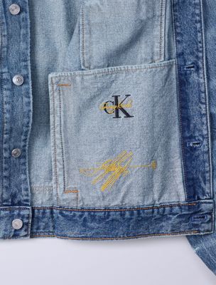 rebel jung kook for calvin klein 90s denim trucker jacket for men 