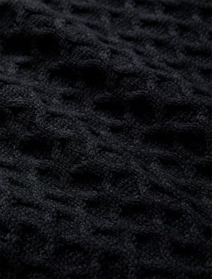 black merino wool cable knit relaxed jumper for women calvin klein