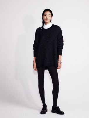 multi merino wool cable knit relaxed jumper for women calvin klein