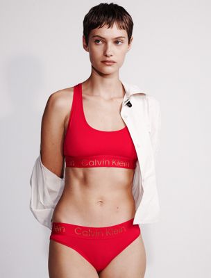 chinese red modern cotton bikini for women calvin klein