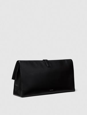 black leather clutch for women calvin klein