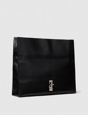 black leather clutch for women calvin klein