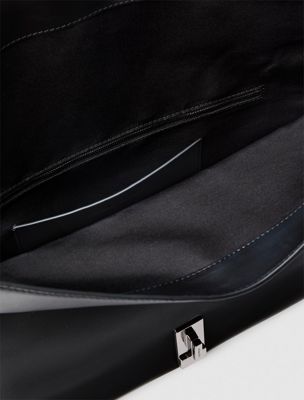 black leather clutch for women calvin klein