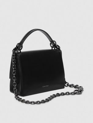 black leather crossbody bag for women calvin klein