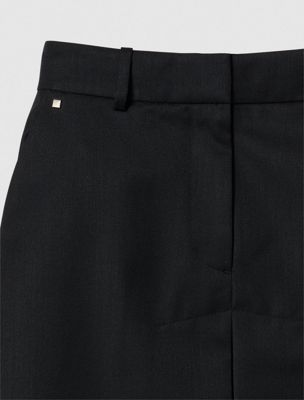 black wool blend tailored skirt for women calvin klein