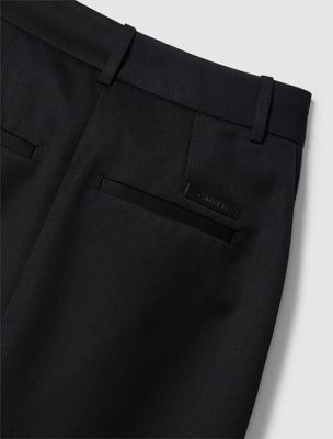 black wool blend tailored skirt for women calvin klein