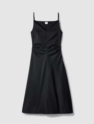 black wool blend tailored dress for women calvin klein