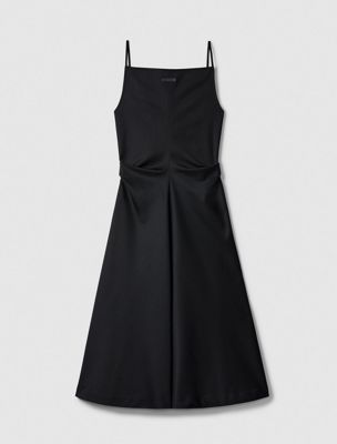 black wool blend tailored dress for women calvin klein