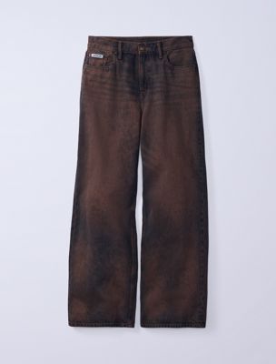 black jung kook for calvin klein low rise baggy jeans for women 