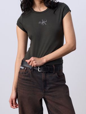 peat jung kook for calvin klein monogram baby tee for women calvin klein