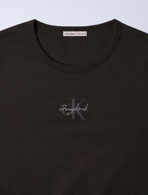 peat jung kook for calvin klein monogram baby tee for women calvin klein