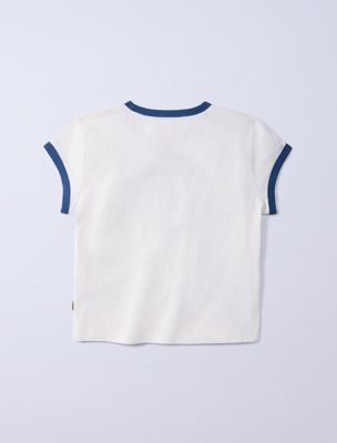 lily jung kook for calvin klein icons graphic ringer baby tee for women calvin klein
