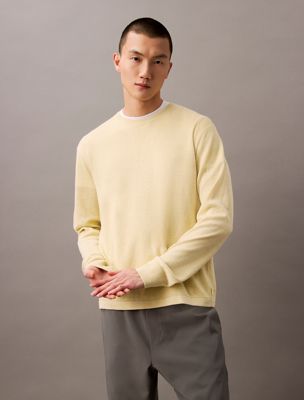 hay linen blend jumper for men calvin klein