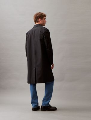 black beauty classic trench coat for men calvin klein