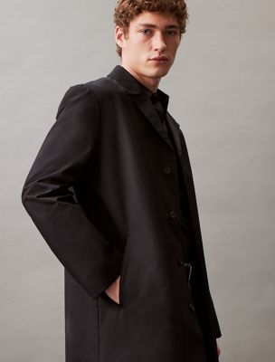 black beauty classic trench coat for men calvin klein