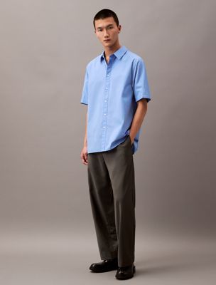 provence paneled cotton button-down shirt for men calvin klein