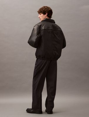 vulcan bomberjacke aus leder für herren - calvin klein