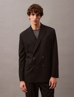 Calvin klein double breasted wool coat online