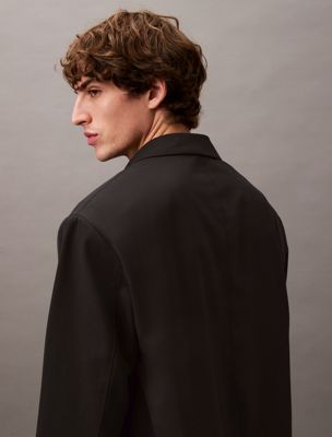 black beauty drop shoulder twill jacket for men calvin klein