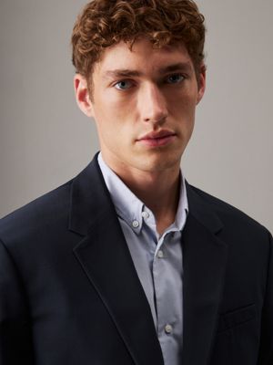 blazer misto lana slim dark sapphire da uomini calvin klein