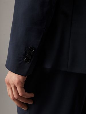 blazer misto lana slim dark sapphire da uomini calvin klein
