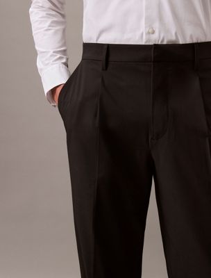 black beauty soft pleat tailored trousers for men calvin klein