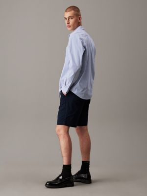 dark sapphire soft twill chino shorts for men calvin klein jeans