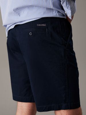 dark sapphire soft twill chino shorts for men calvin klein jeans