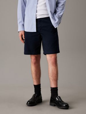 blue soft twill chino shorts for men calvin klein jeans