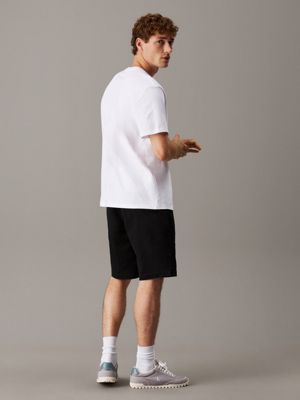 black soft twill chino shorts for men calvin klein jeans