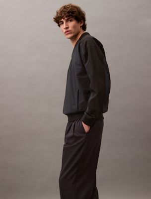 vulcan pleated wool gabardine blend trouser for men calvin klein