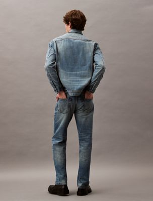 selvedge modern loose fit jeans alloy indigo da uomini calvin klein