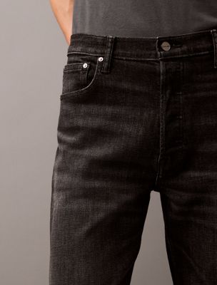 midnight stone relaxed cotton cashmere jeans for men calvin klein