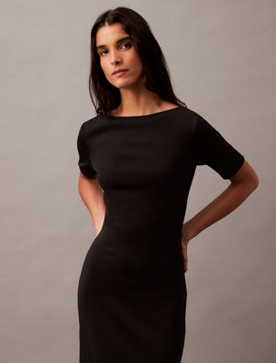 black beauty backless jersey dress for women calvin klein