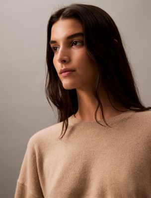 brindle cashmere crewneck jumper for women calvin klein