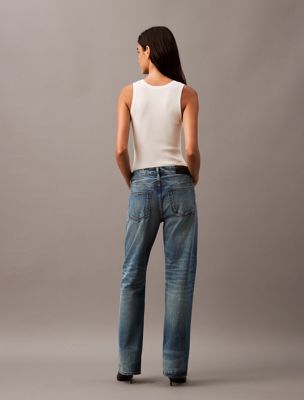 alloy indigo relaxed selvedge jeans for women calvin klein