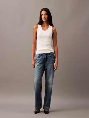 alloy indigo relaxed selvedge jeans for women calvin klein